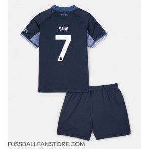 Tottenham Hotspur Son Heung-min #7 Replik Auswärtstrikot Kinder 2023-24 Kurzarm (+ Kurze Hosen)